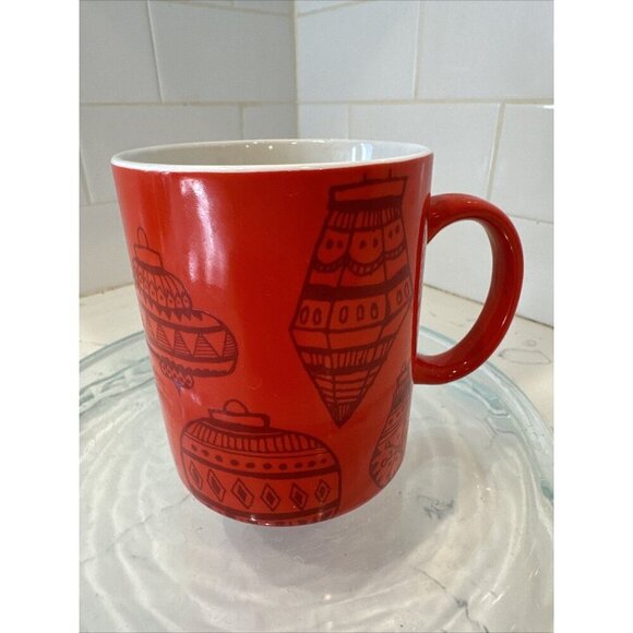 2015 STARBUCKS Red 12 oz CHRISTMAS Holiday Ornaments COFFEE CUP Mug - Picture 1 of 10